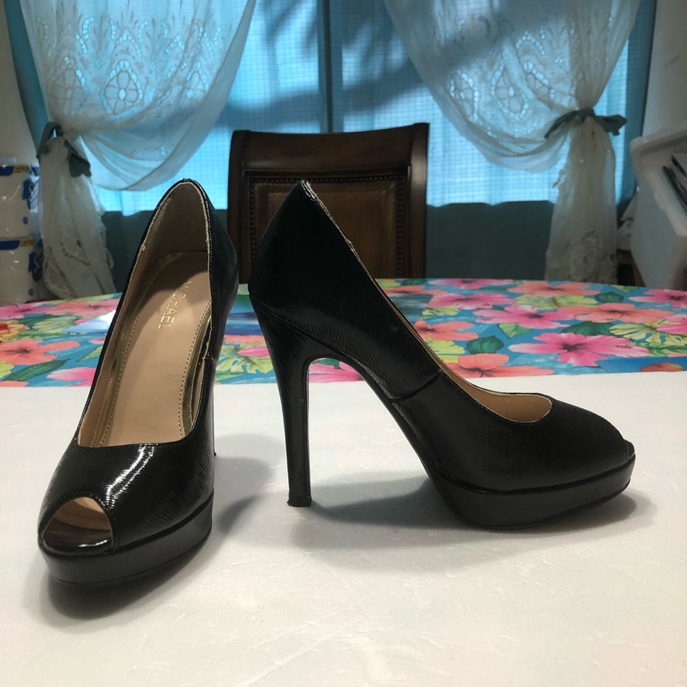 Michael Kors peep toe platform heels sandals